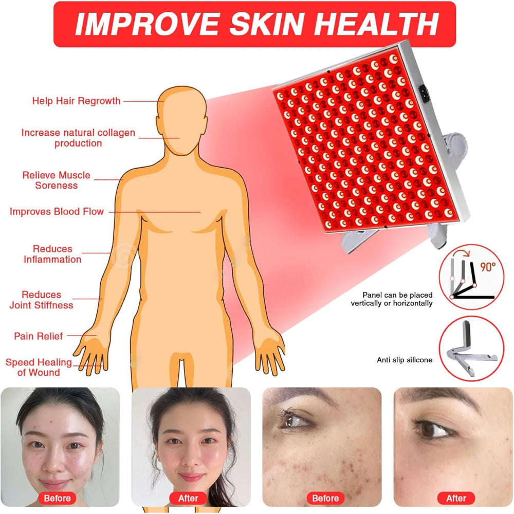 Red Wave Healing Therapy Lamp for Face & Body- Square π² - Aussies Premium