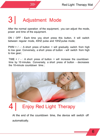 Red Light Therapy Mat 50x100cm