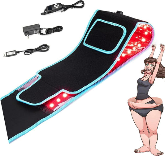 🔴 660nm Red Light 850nm Infrared Light Therapy Belt – Pain Relief & Fat Reduction Wrap