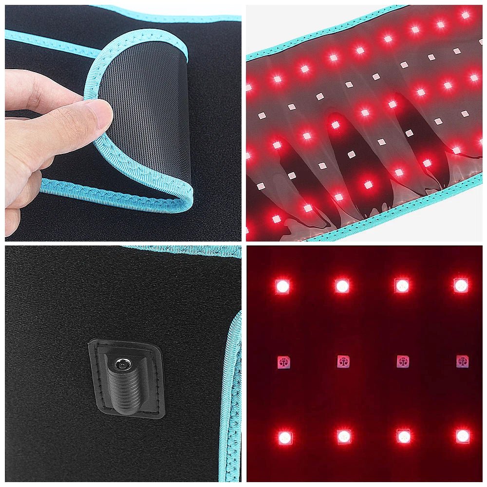 🔴 660nm Red Light 850nm Infrared Light Therapy Belt – Pain Relief & Fat Reduction Wrap