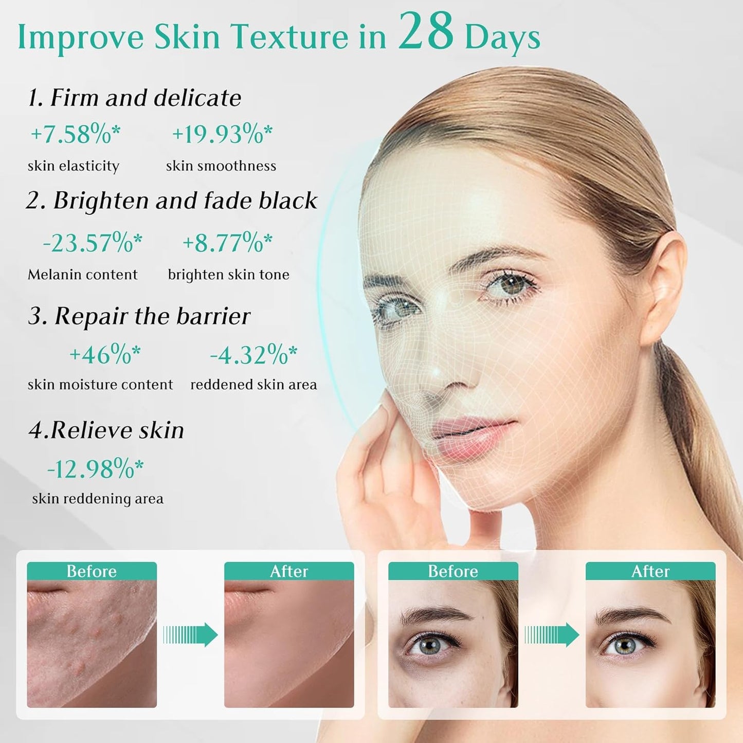 LED Light Face Mask Facial Skin Rejuvenation Therapy Anti Wrinkle - Aussies Premium