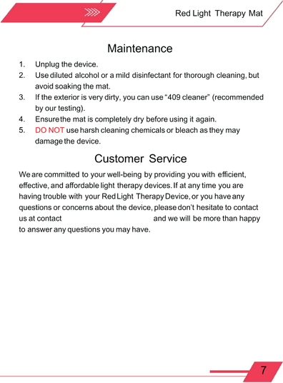 Red Light Therapy Mat 50x100cm