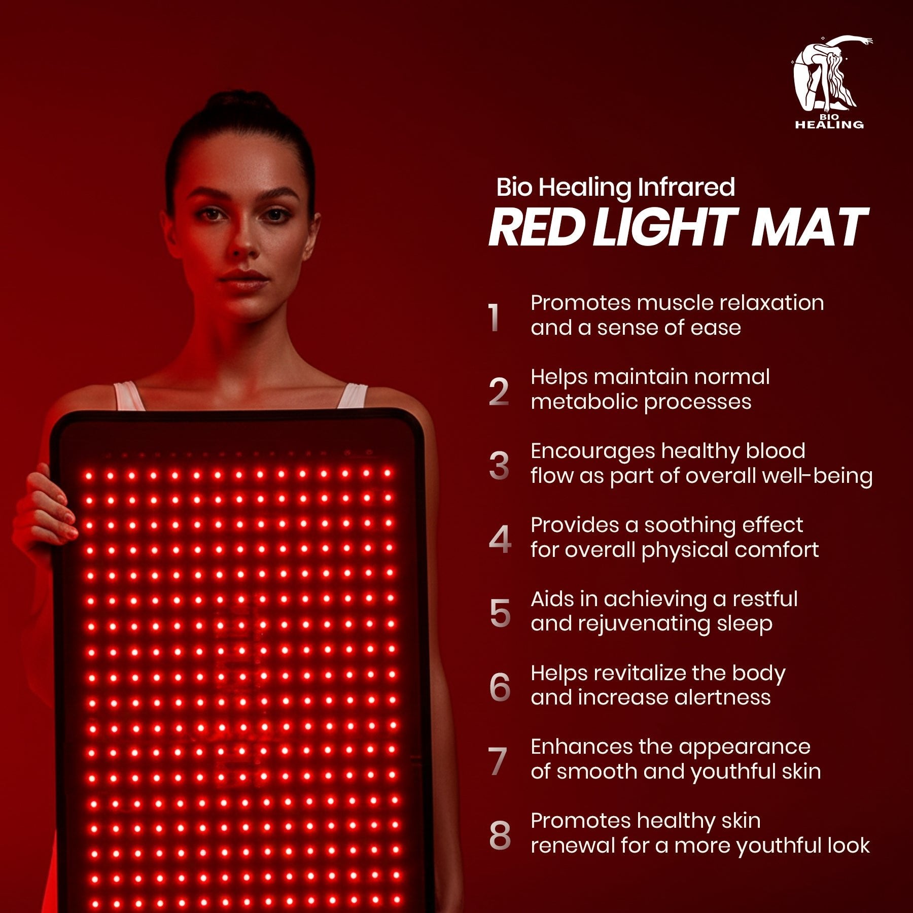 Red Light Therapy Mat 50x100cm