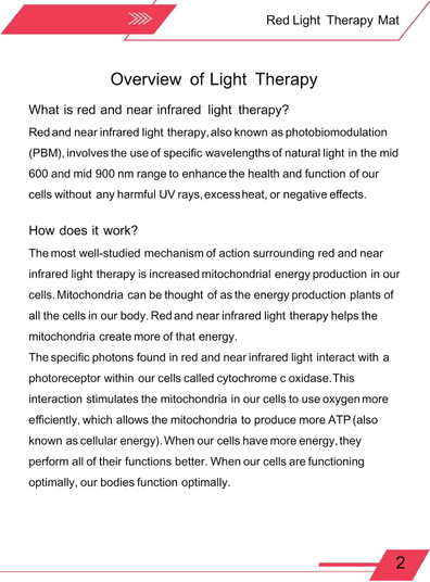 Red Light Therapy Mat 50x100cm