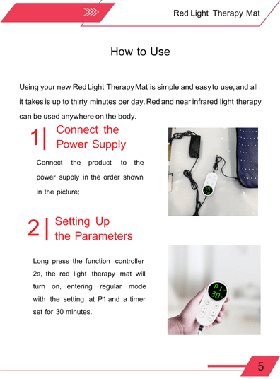 Red Light Therapy Mat 50x100cm