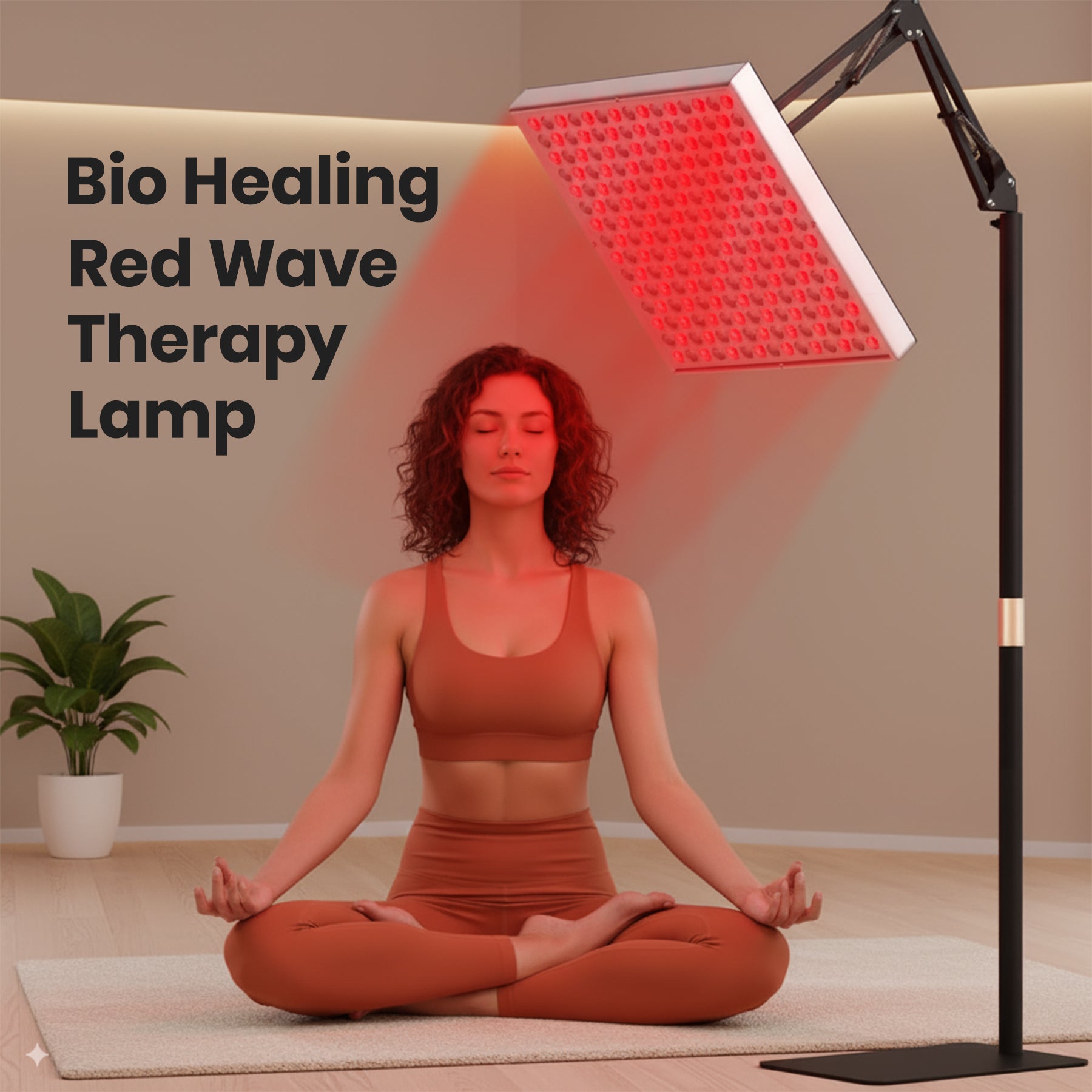 Red Wave Healing Therapy Lamp for Face & Body - Square 🔲